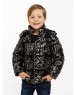 Boys Jacket Printed Metallic Black